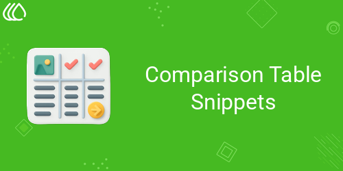 Comparison Table Snippets