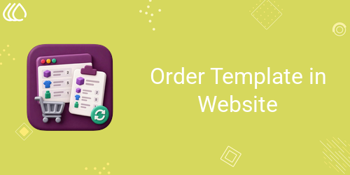 Order Template in Website | Website Order Template