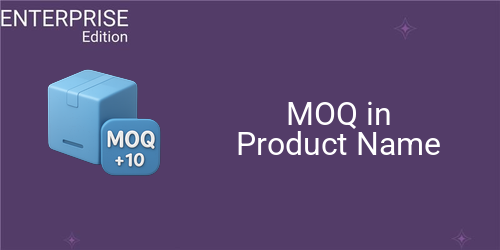MOQ in Product Name For Enterprise