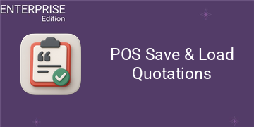 POS Save & Load Quotations For Enterprise