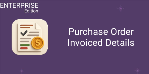 Purchase Order Invoiced Details For Enterprise