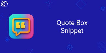 Quote Box Snippet