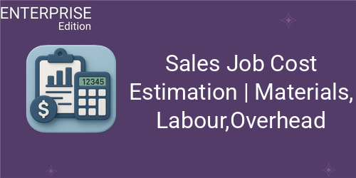 Sales Job Cost Estimation For Enterprise