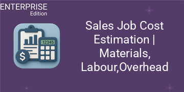 Sales Job Cost Estimation For Enterprise