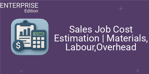 Sales Job Cost Estimation For Enterprise
