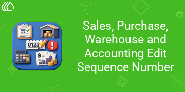 Sales, Purchase, Warehouse and Accounting Edit Sequence Number