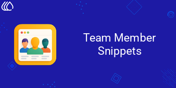 Team Member Snippets
