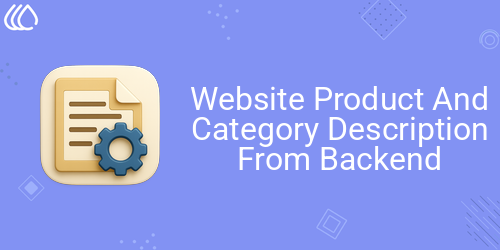 Website Product And Category Description From Backend