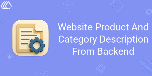 Website Product And Category Description From Backend