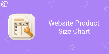Website Product Size Chart