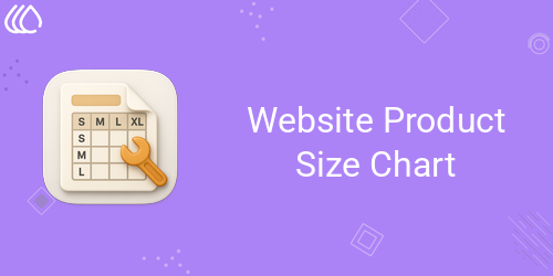 Website Product Size Chart