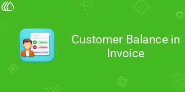 Customer Balance in Invoice