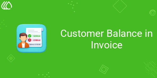 Customer Balance in Invoice