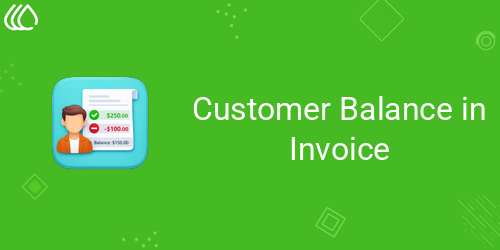 Customer Balance in Invoice