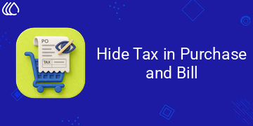Hide Tax in Purchase and Bill
