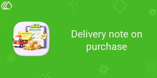 Delivery note on purchase