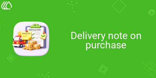 Delivery note on purchase