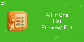 All In One List Preview/ Edit
