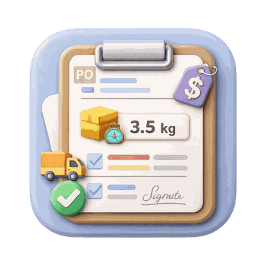 Purchase Order Product Weight Information